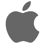 grijs apple logo