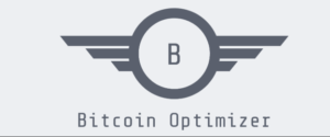 grijs logo van bitcoin robot optimizer