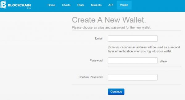 konto na blockchain wallet