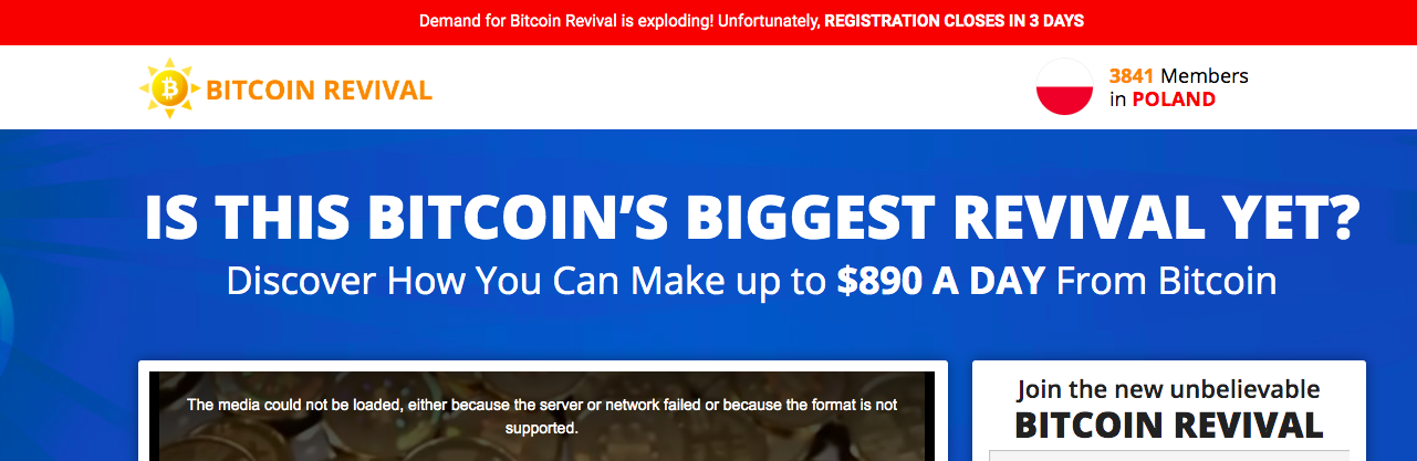 landing page of bitcoin robot