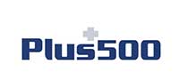 logo plus500 dark blue