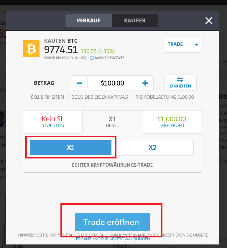 Bitcoin mit Kreditkarte kaufen bei etoro