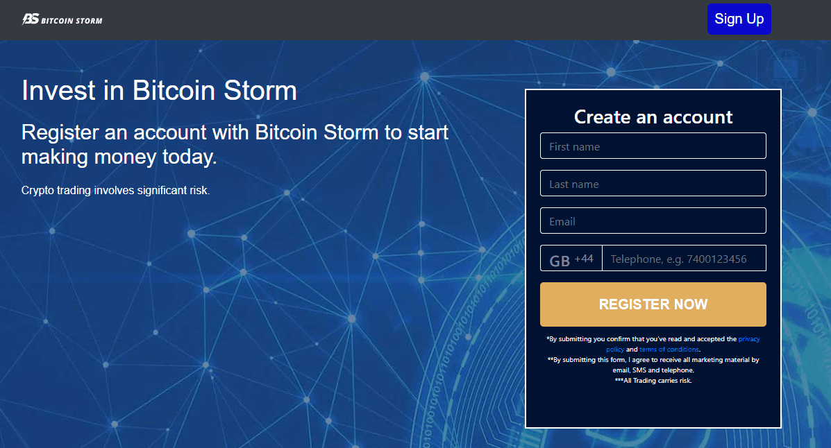 bitcoin storm registrierung