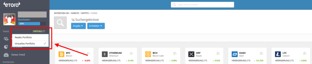 eToro-Demokonto