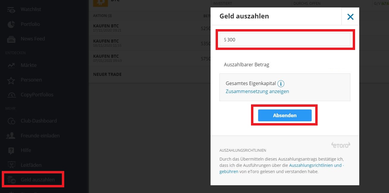 eToro-Bitcoin-auszahlen